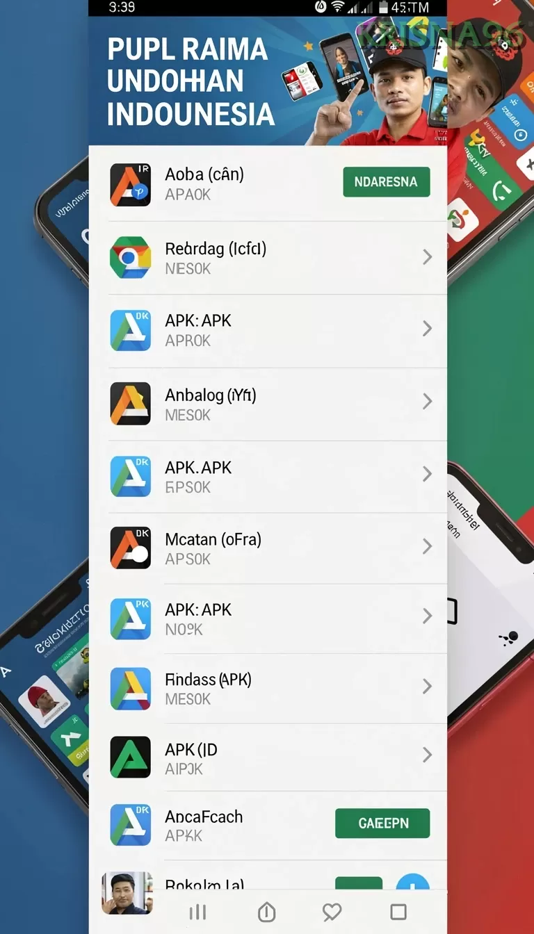 Cuplikan layar menu unduhan krisna96 untuk perangkat Android